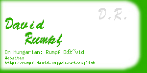 david rumpf business card